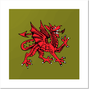 Red The Dragon Logo Posters and Art